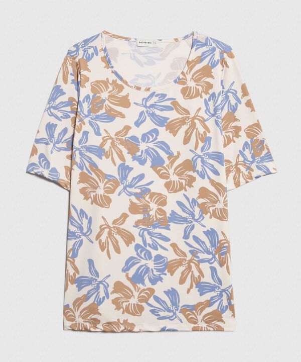 Camiseta mujer manga 3/4 estampada