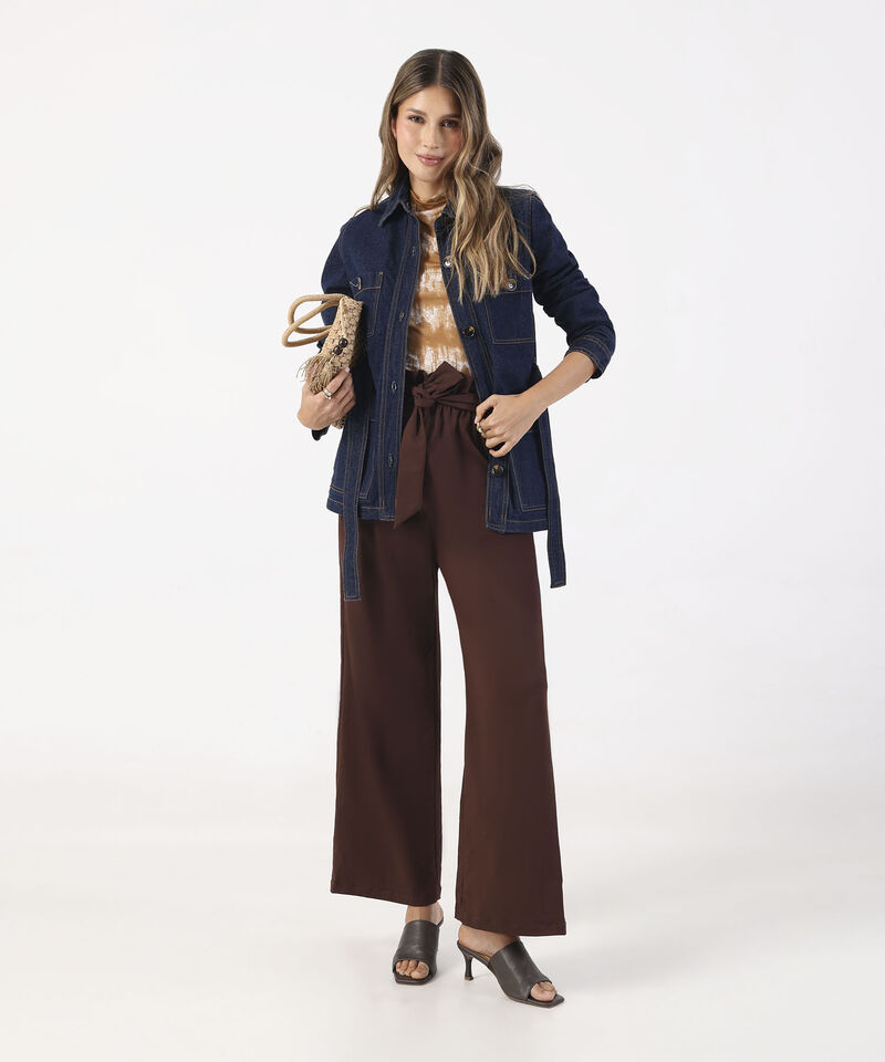 Camiseta Para Mujer Cuello Alto Estampado