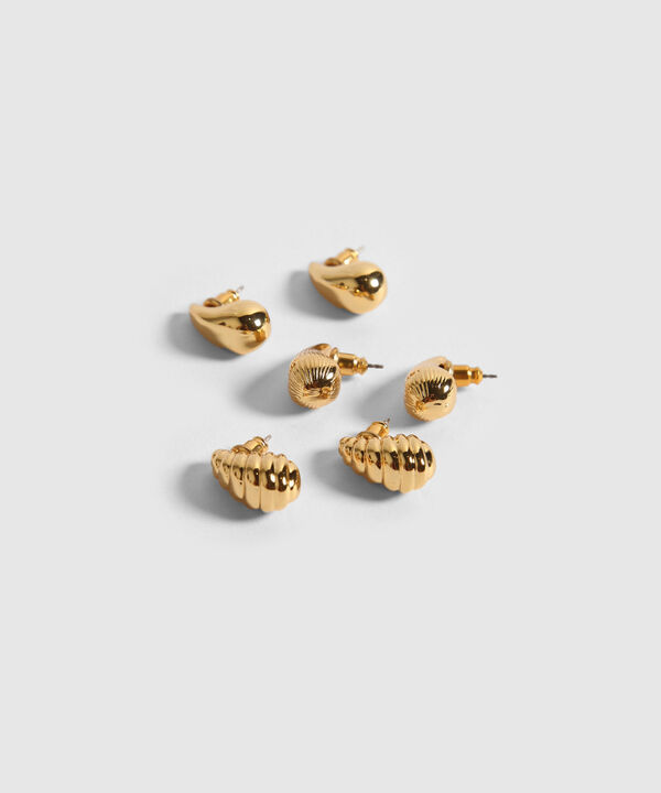 Aretes Set X 3 Pares De Aretes Ref. Kf241-0770-1