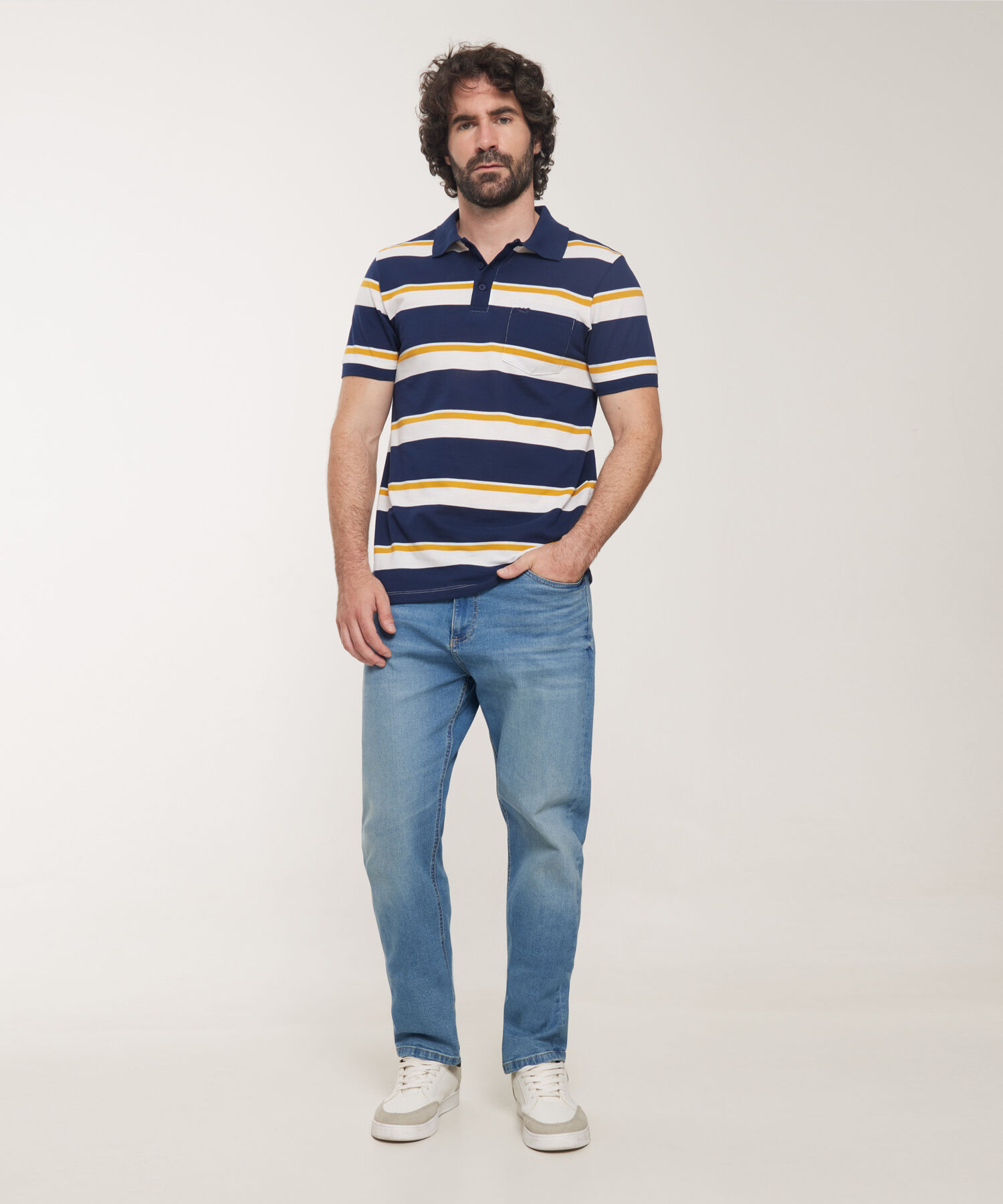 Polo Preteñida Silueta Slim Fit