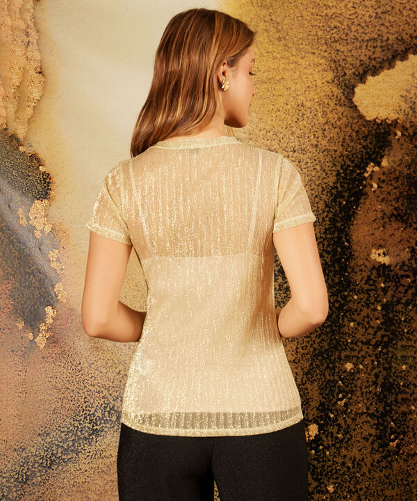 Camiseta Cuello Redondo Manga Corta Con Top Interno