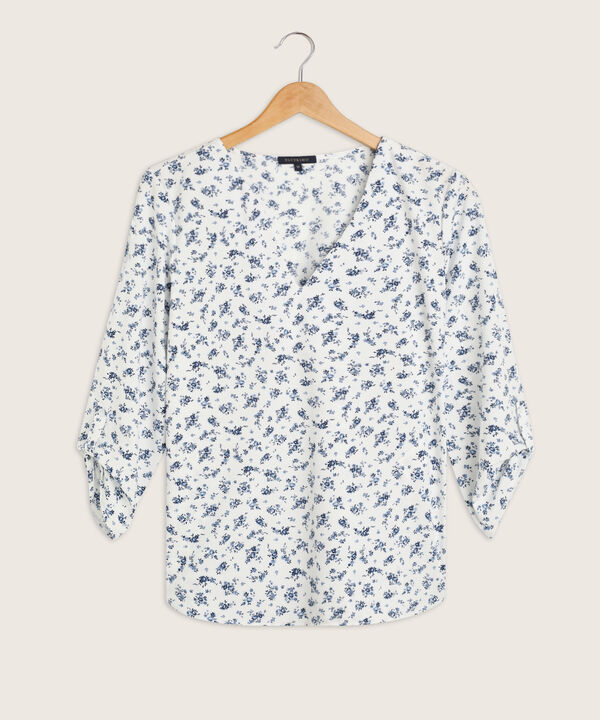 Blusa Estampada con Escote en V