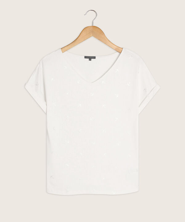 Camiseta Estampado de Anclas