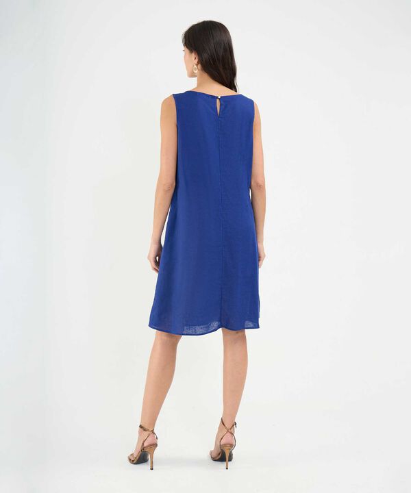 Vestido en Efecto Lino