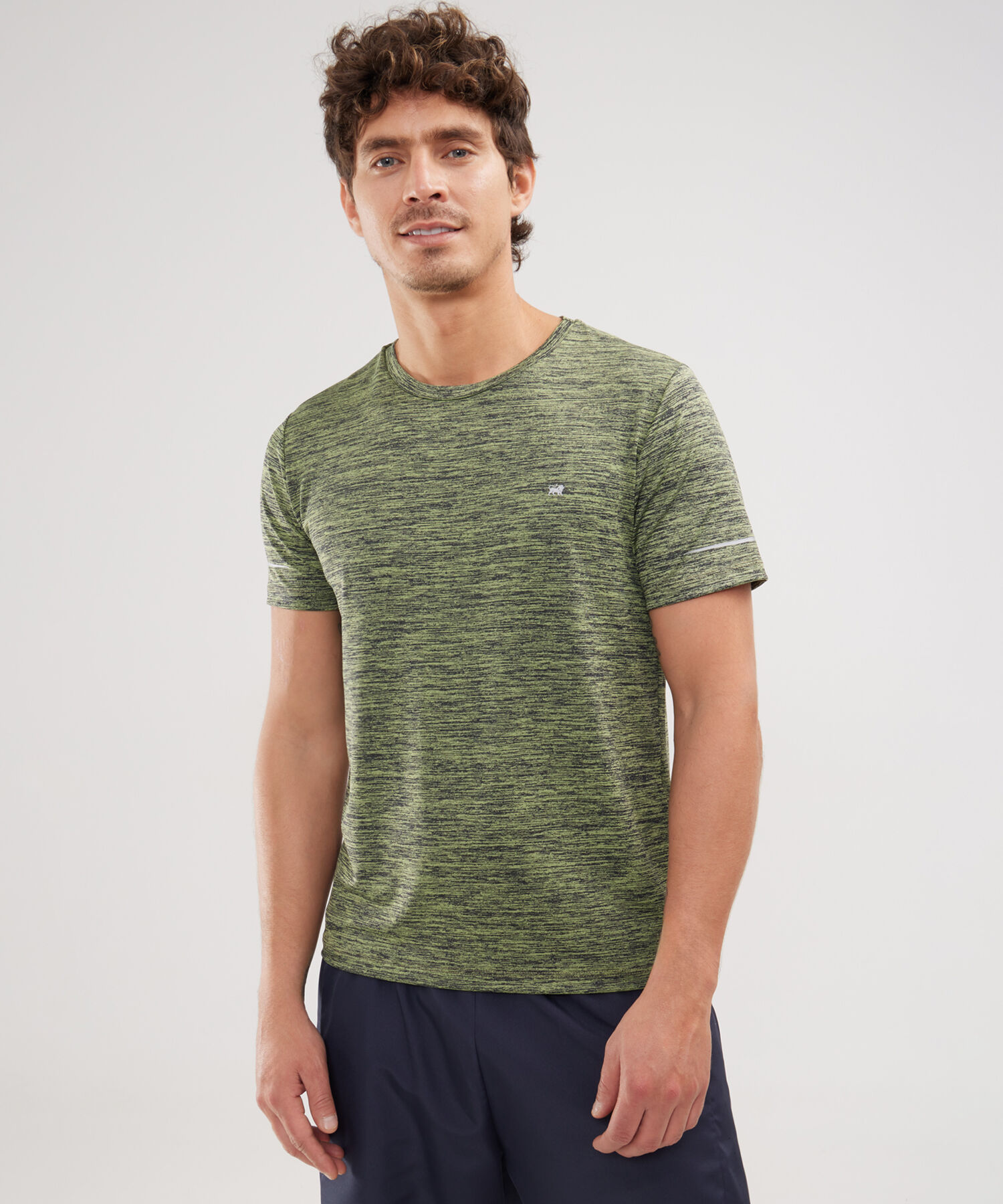 Camiseta Para Hombre De Diseño Deportivo, Cuello Redondo, Manga Corta