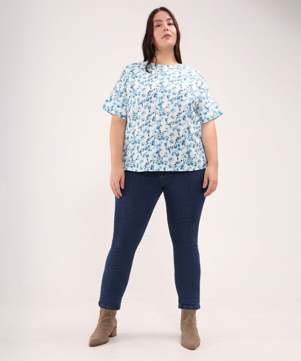Blusa Estampada Manga Corta image number null
