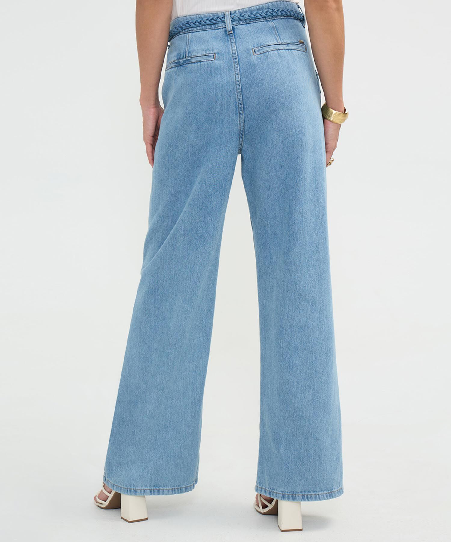 Jeans Wide Leg Tono Claro