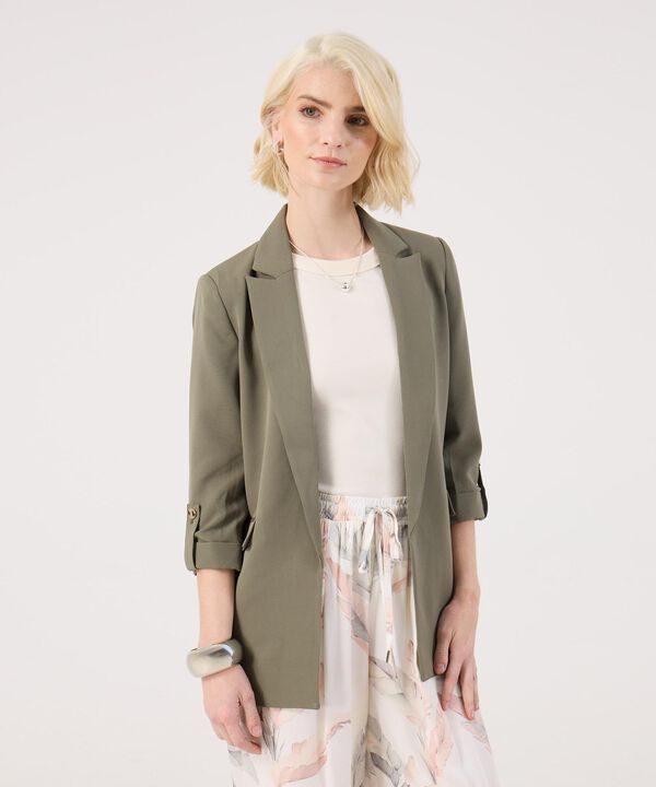 Blazer Unicolor Con Charreteras image number null