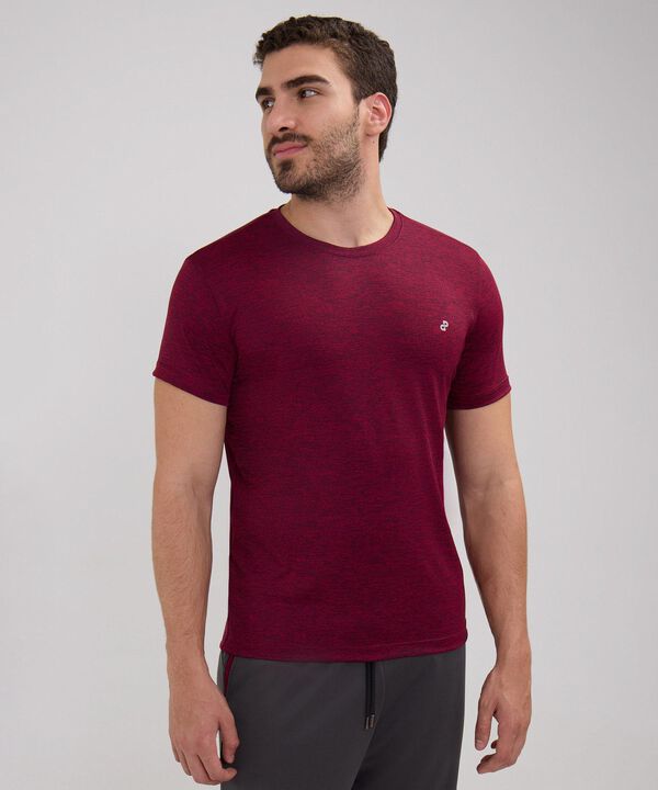 Camiseta Manga Corta Cuello Redondo Jaspe