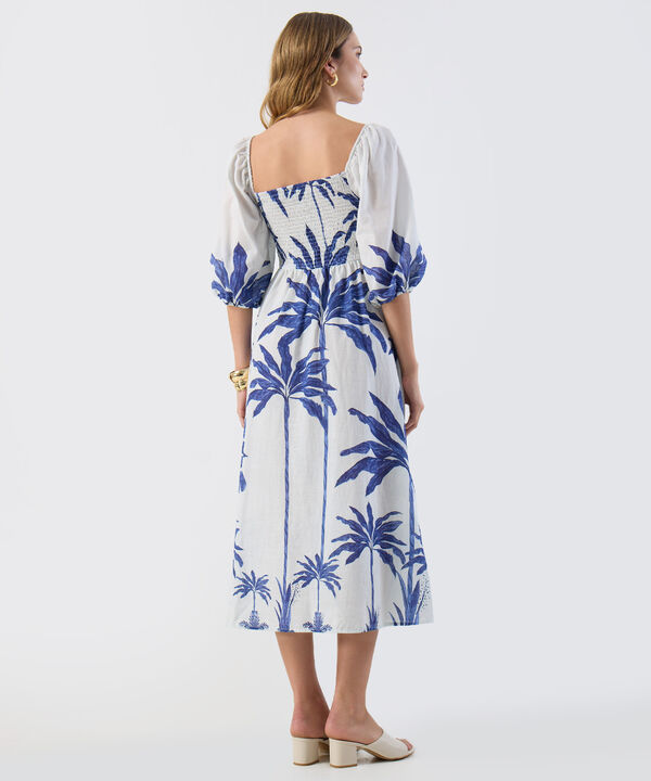 Vestido Para Mujer Escote Cuadrado Manga Abullonada