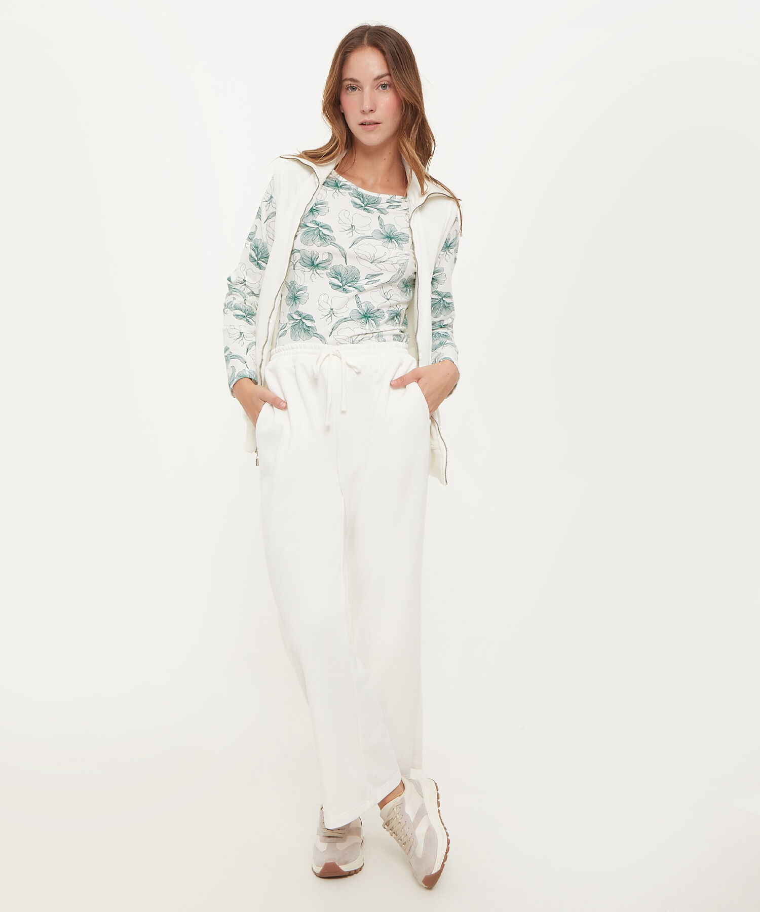 Sudadera Con Bolsillos Y Rib