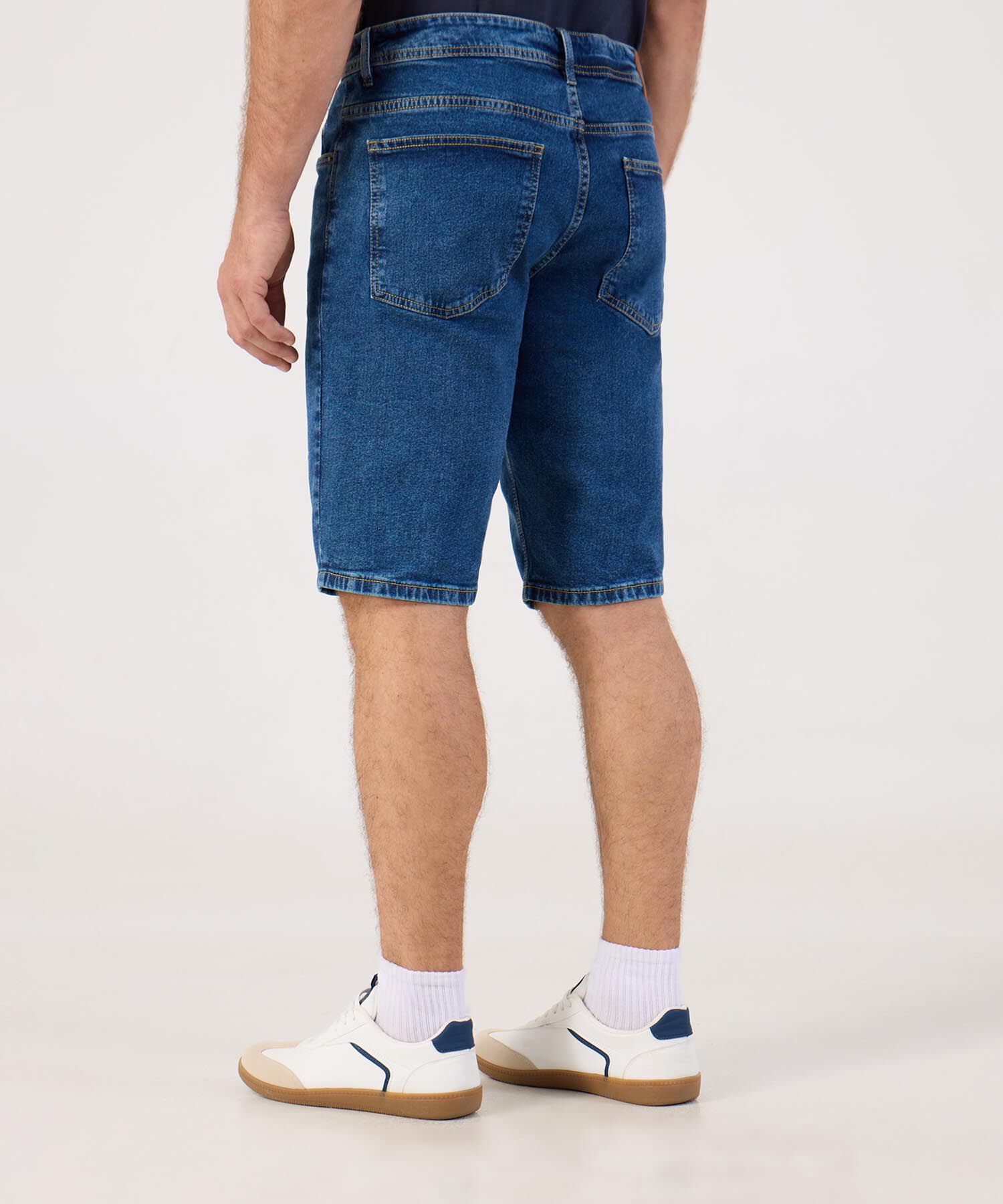 Bermuda Denim Slim Fit Para Hombre