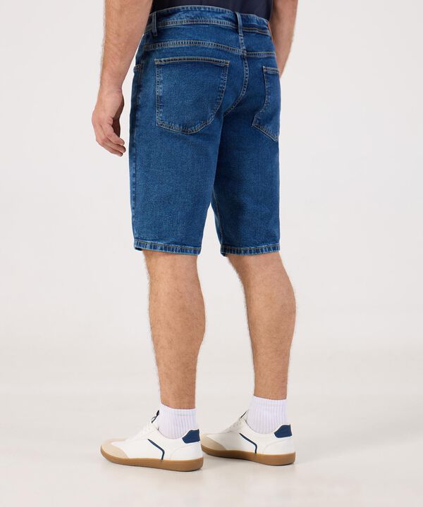 Bermuda Denim Slim Fit Para Hombre