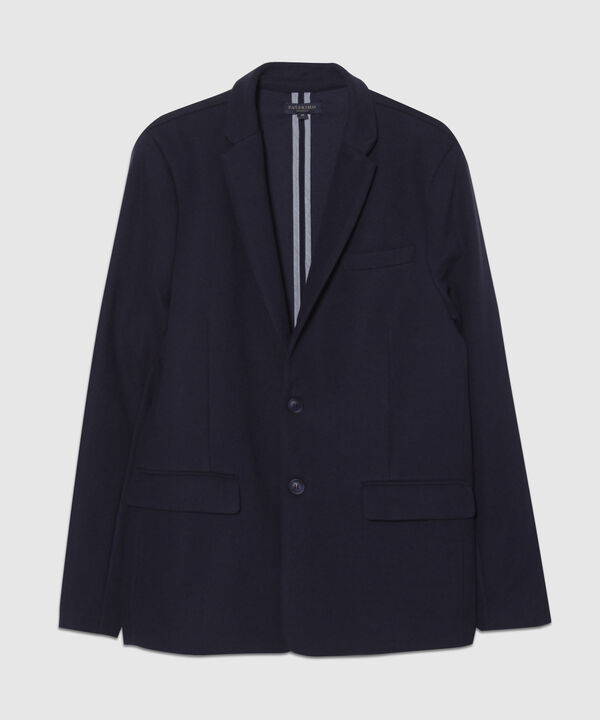 Blazer En Punto Unicolor