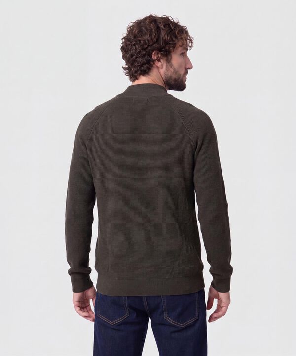Su&eacute;ter De Hombre Con Cremallera Y Textura