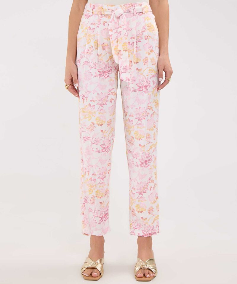 Pantalón Casual Estampado Botánico