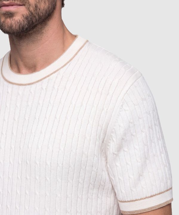 Camiseta Texturizada Manga Corta Para Hombre