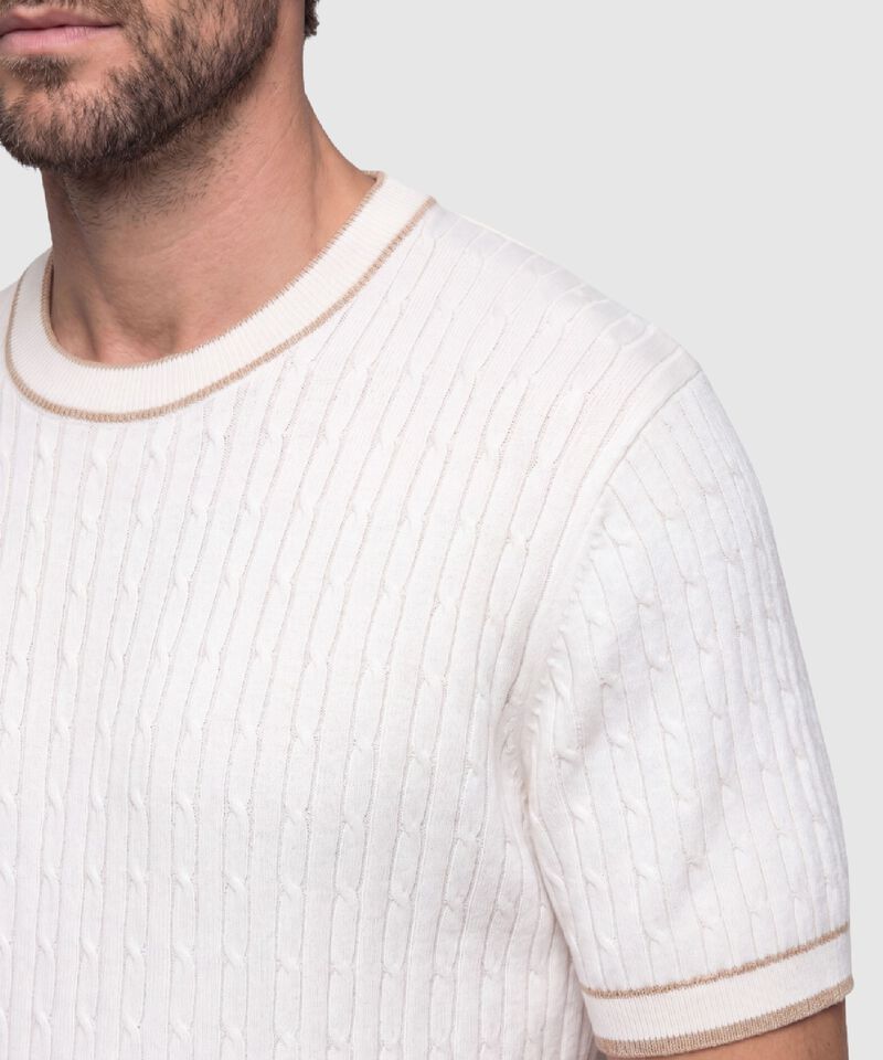 Camiseta Texturizada Manga Corta Para Hombre