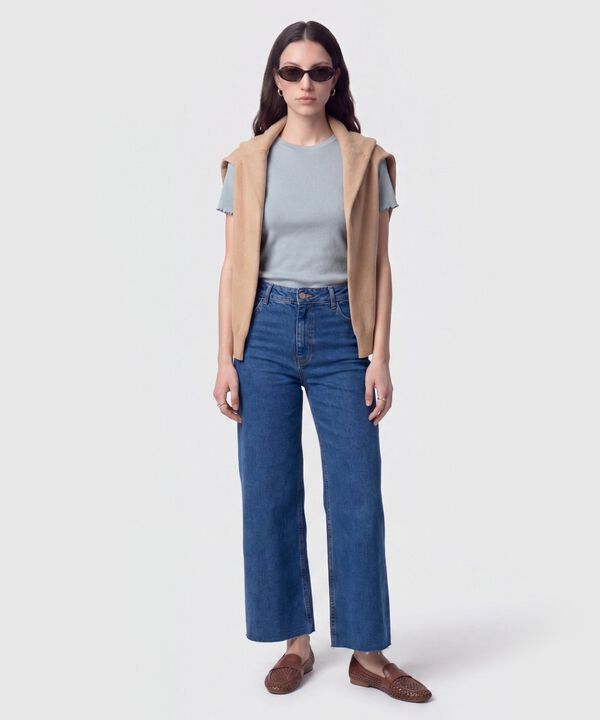 Camiseta Ajustada Texturizada Para Mujer