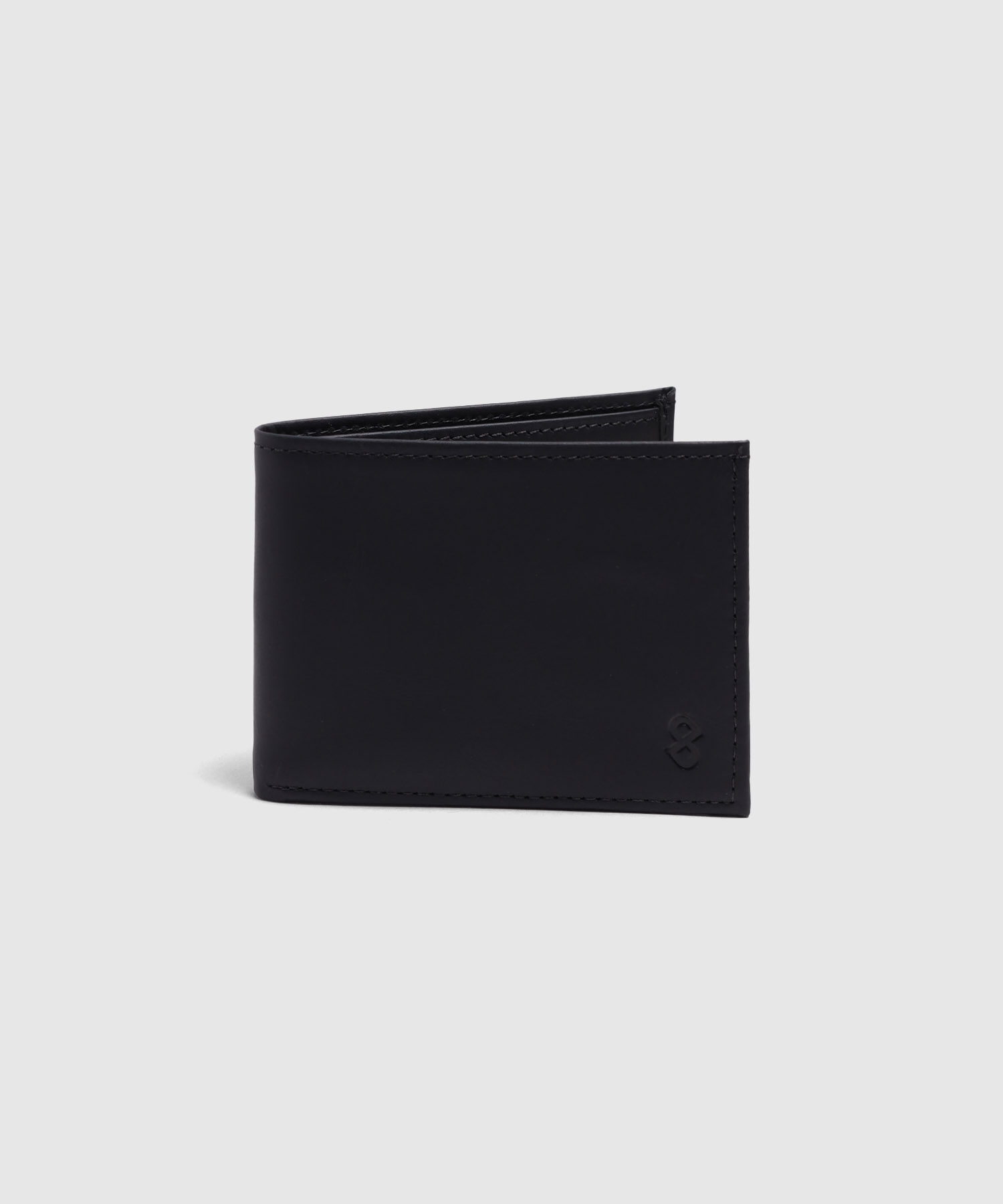 Billetera De Cuero Con Logo Repujado