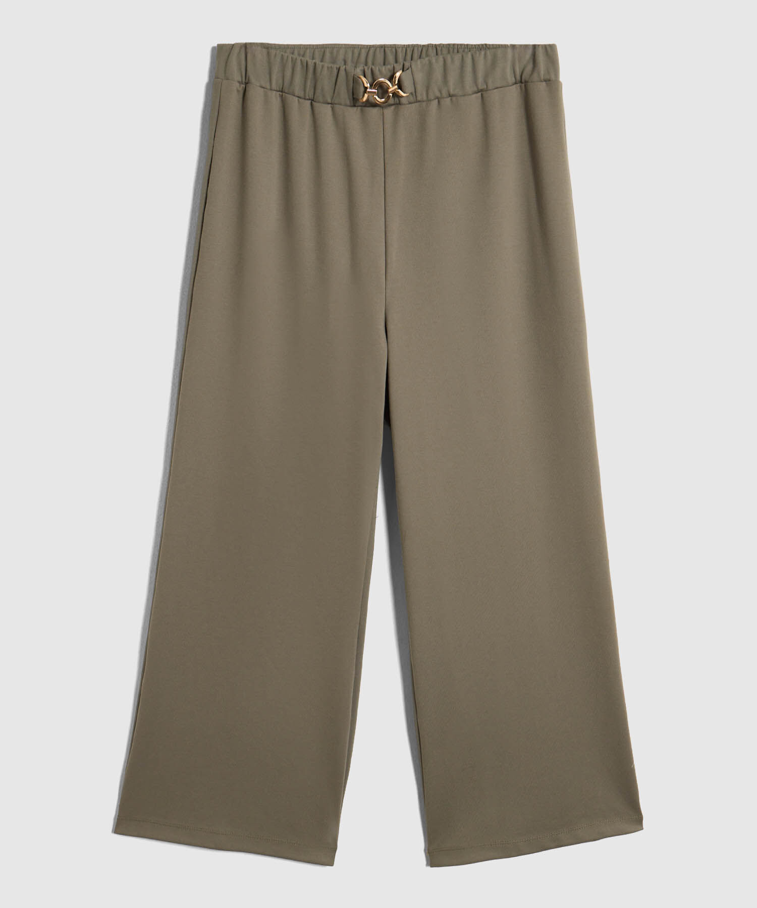 Pantal&oacute;n Wide Leg Con Herraje Para Mujer Curvy