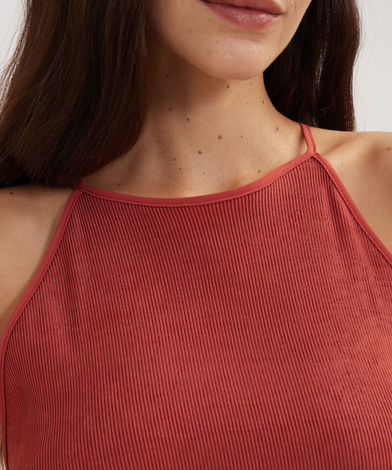 Blusa De Tiras Manga Sisa Unicolor