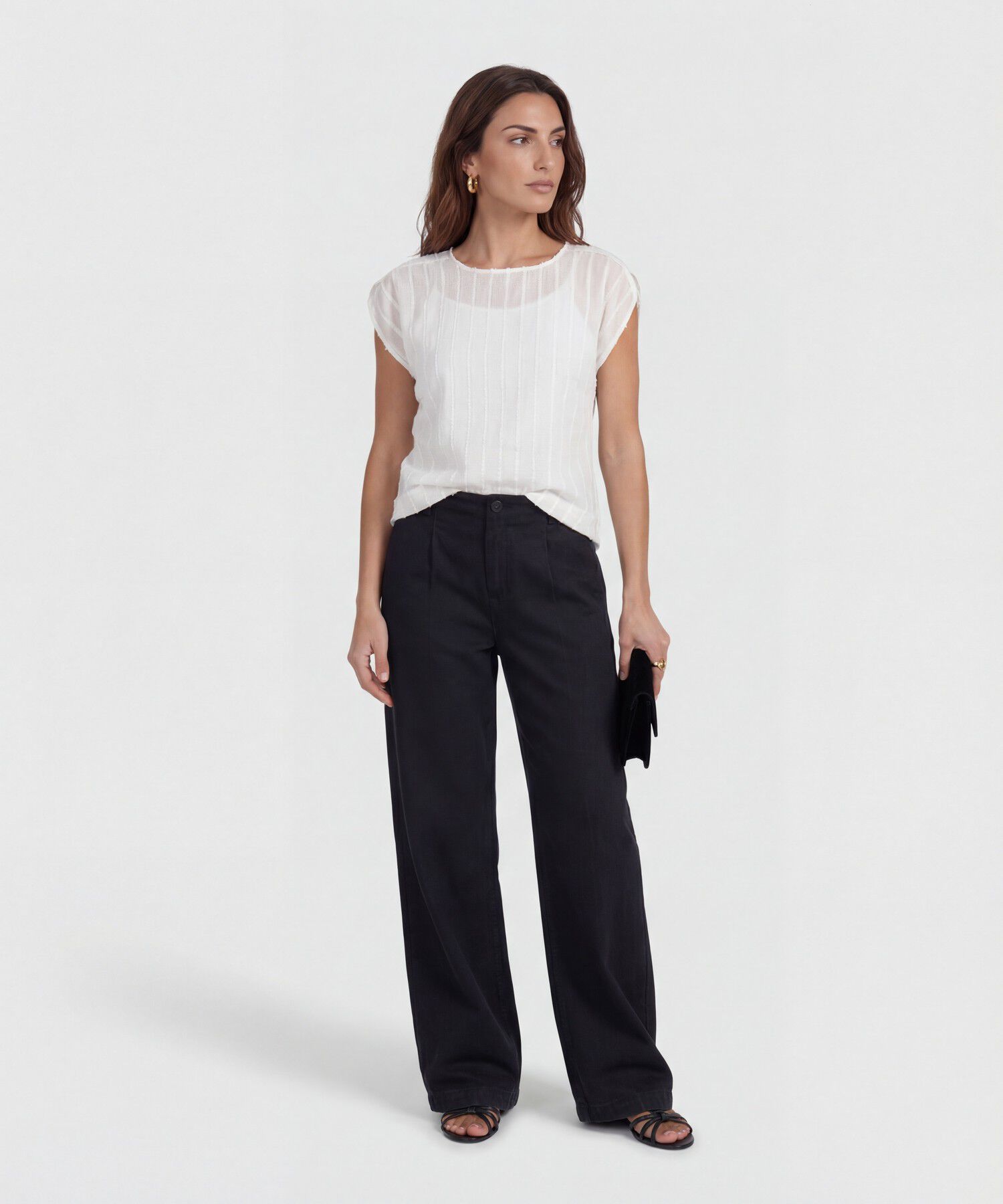 Blusa Unicolor Con Top Interno 