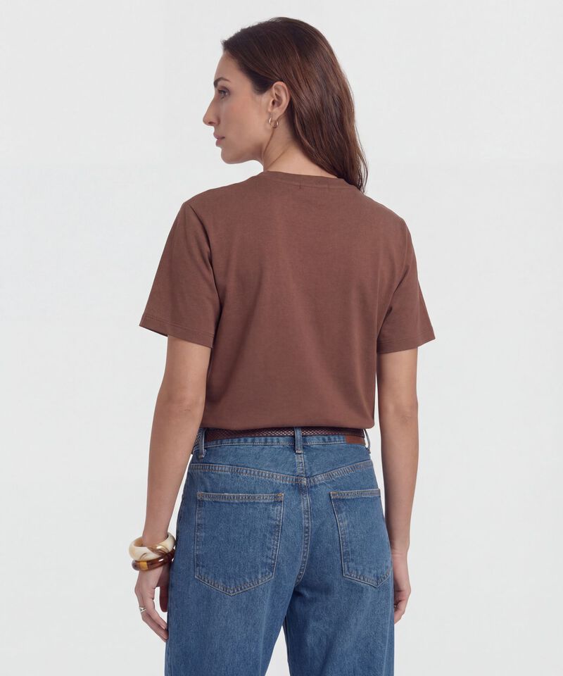 Camiseta con Apliques de Flores Para Mujer