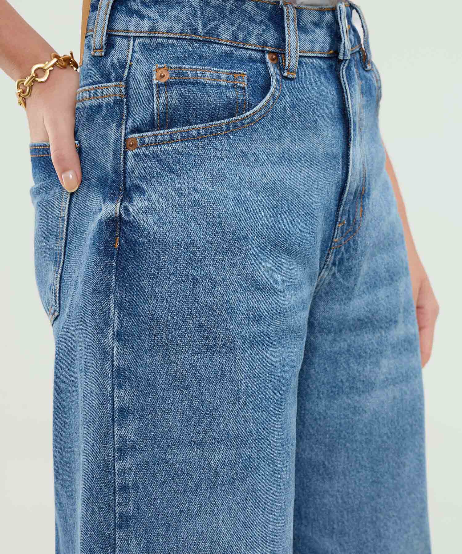 Jean Extra Wide Leg Tono Azul Medio