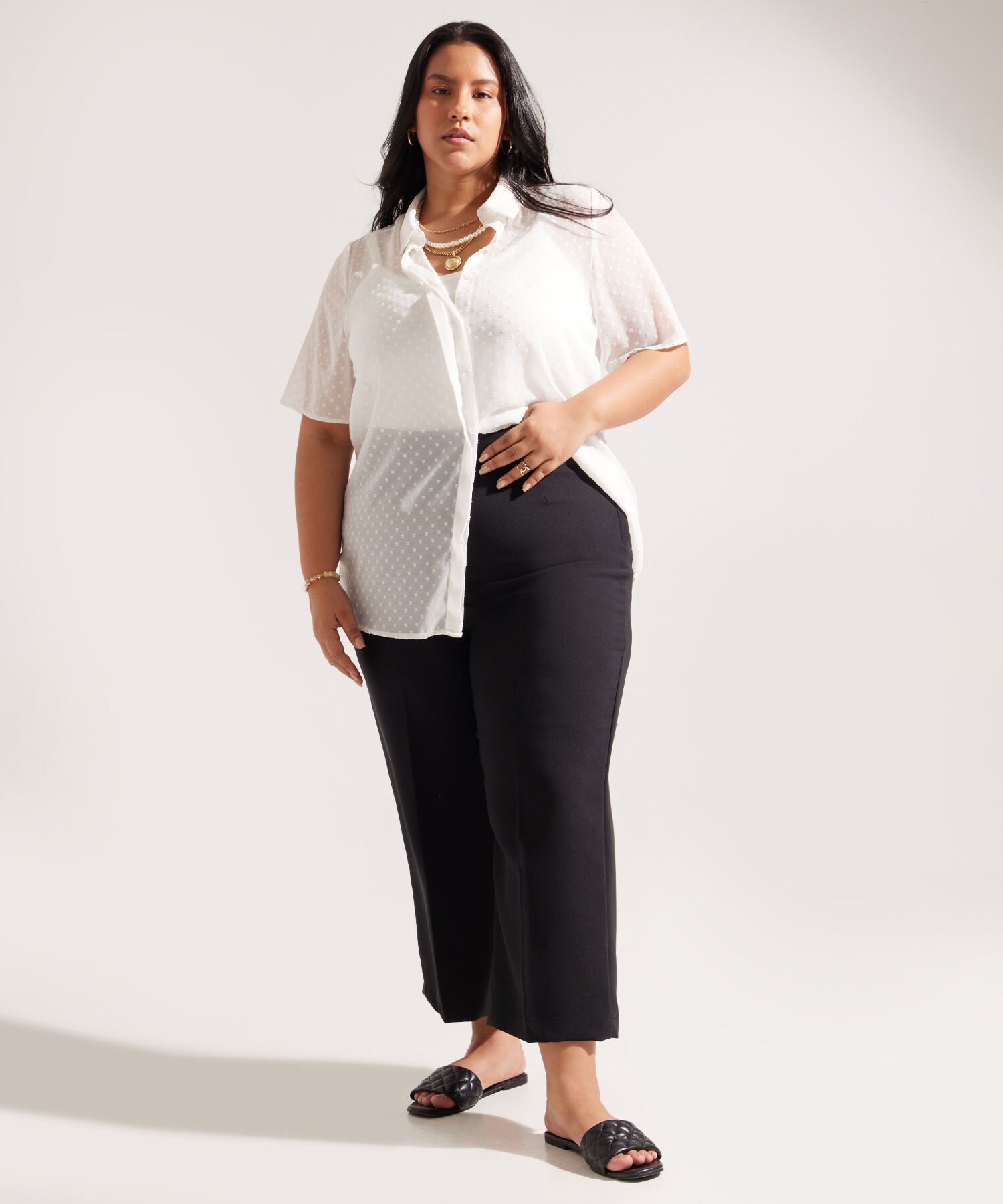 Camisa Manga Corta Texturizada