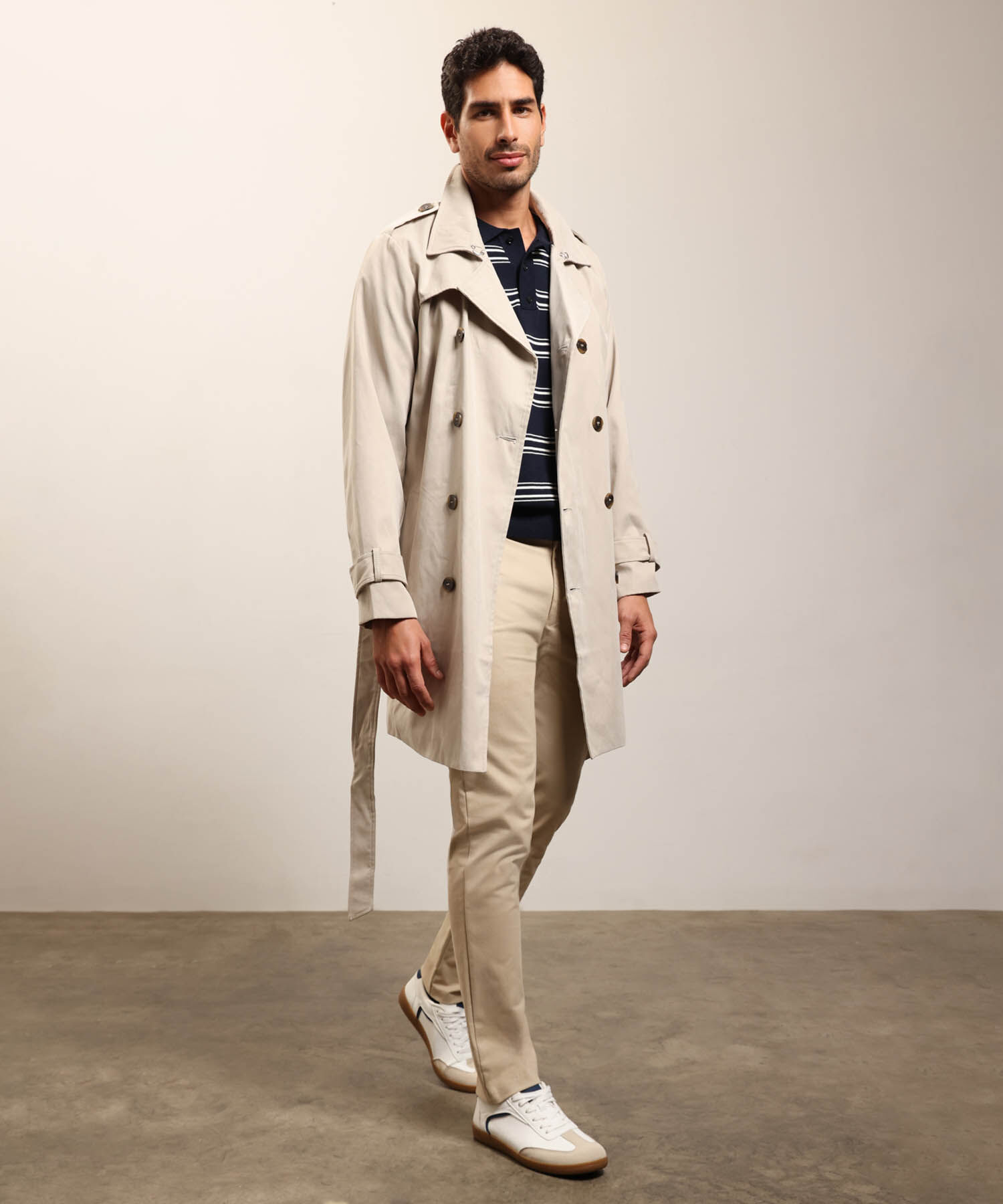 Polo De Punto A Rayas Para Hombre