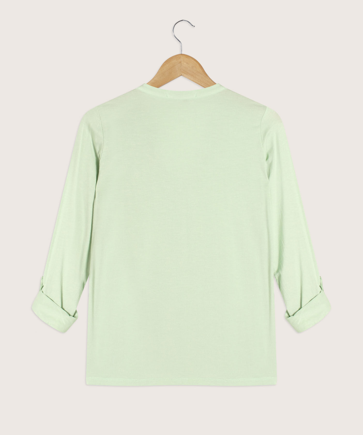 Camiseta unicolor manga larga