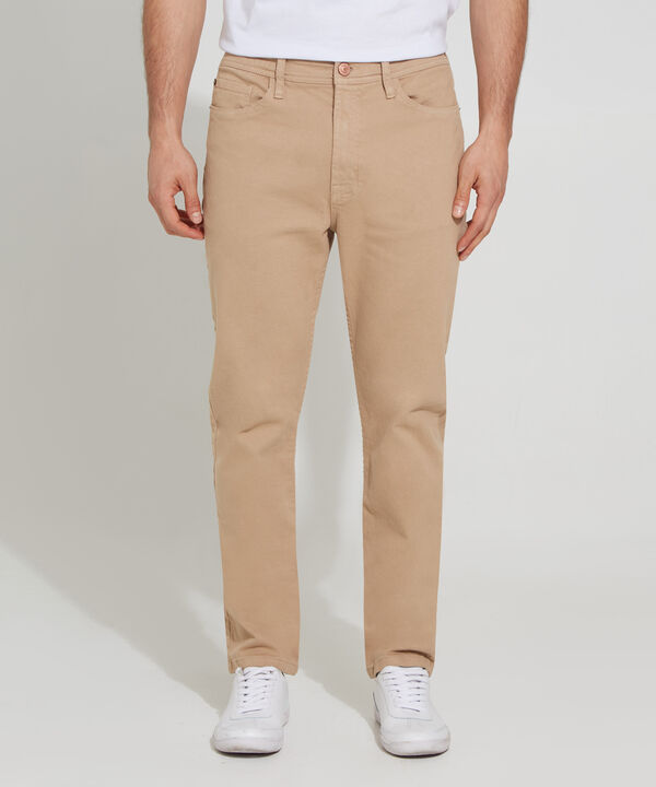 Pantalón Cinco Bolsillos Color Beige image number null
