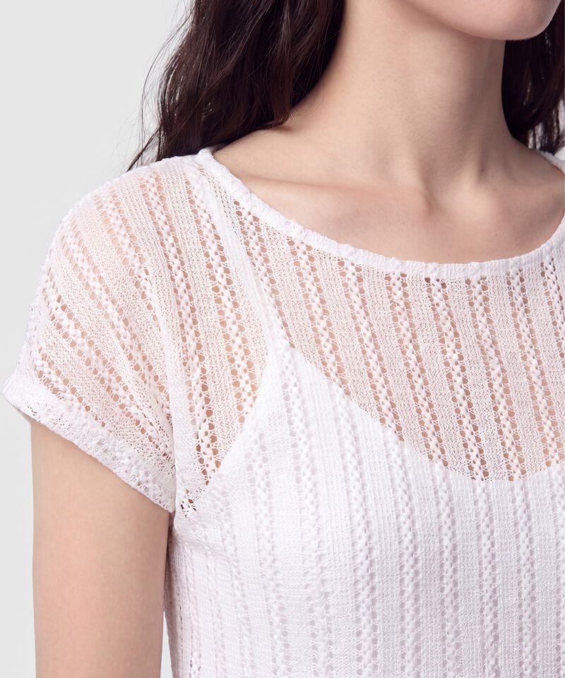 Camiseta Calada Manga Corta Mujer