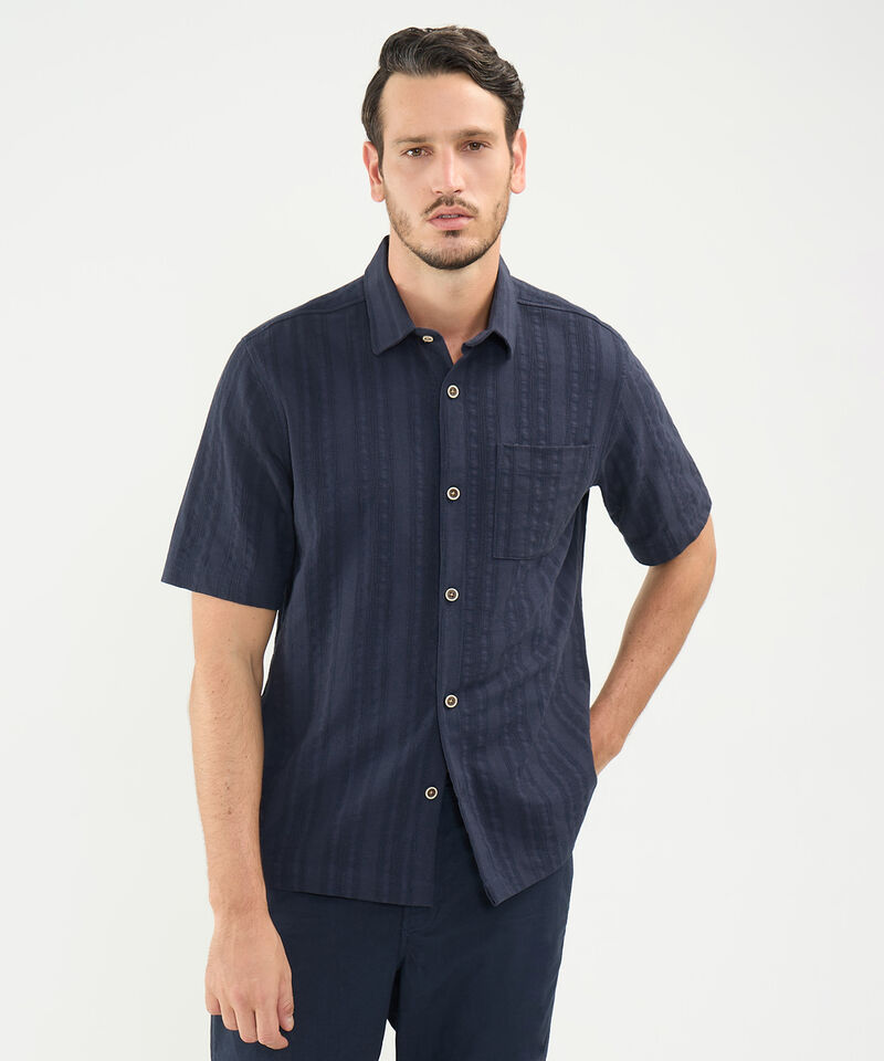 Camisa en Efecto Rústico