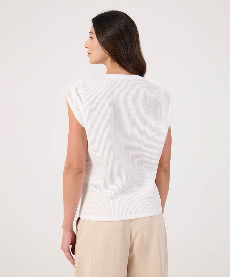 Camiseta unicolor texturizada 