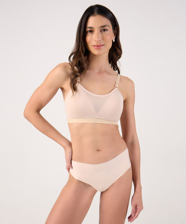 Brasier Malva Con Tull Y Copa Triangular