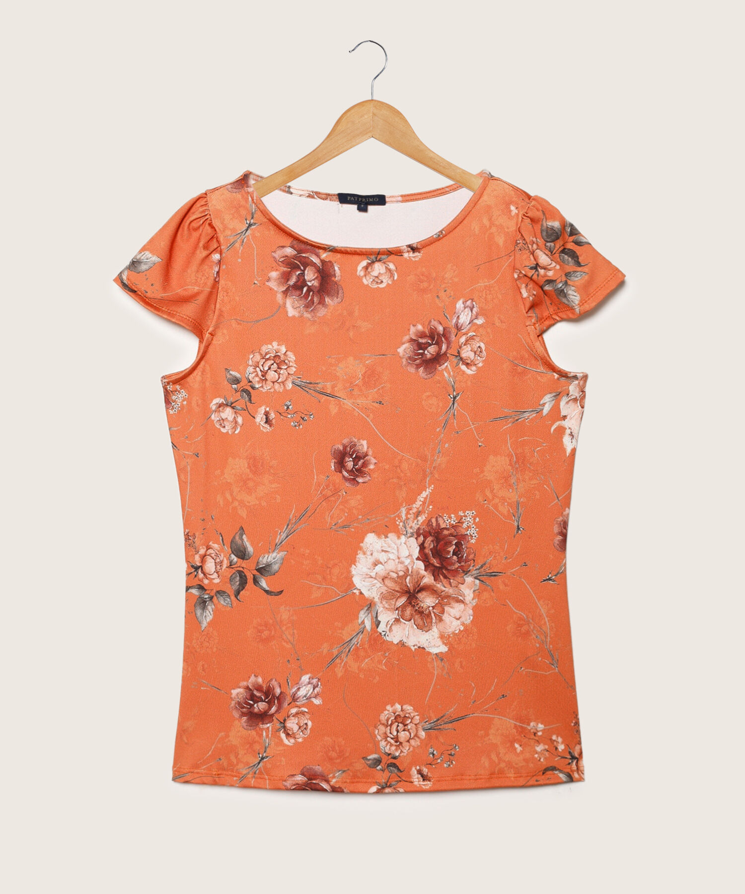 Camiseta Manga Corta Estampada Cuello Redondo