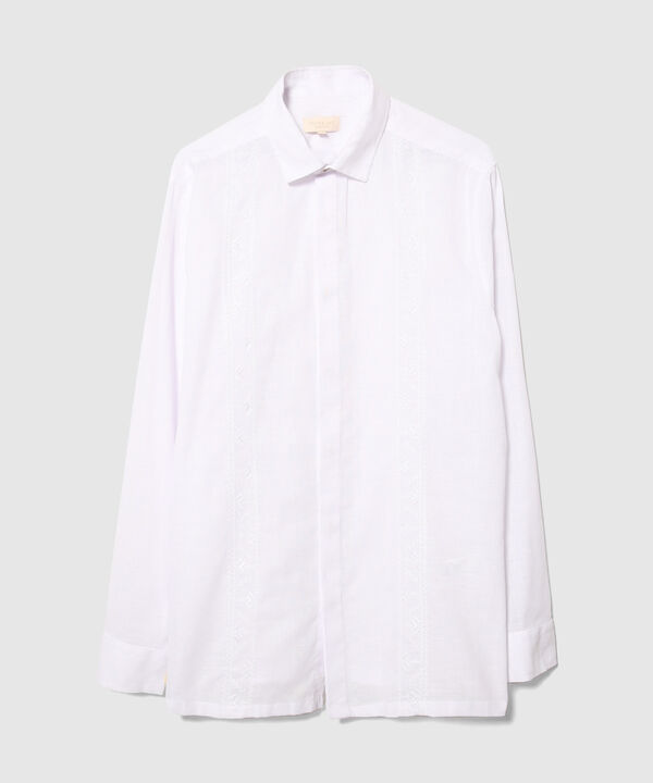 Camisa Guayabera Cuello Camisero Casual Max