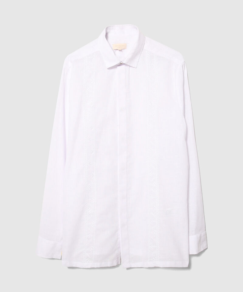 Camisa Guayabera Cuello Camisero Casual Max