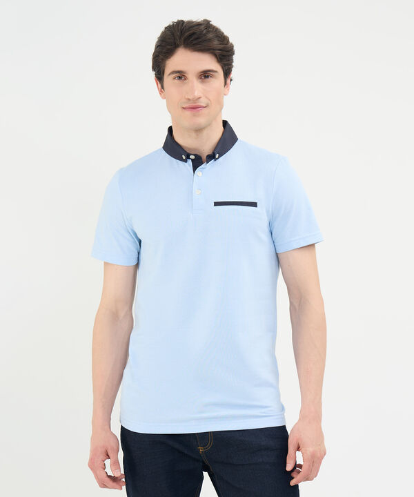 Polo Cuello Duro con Bolsillo
