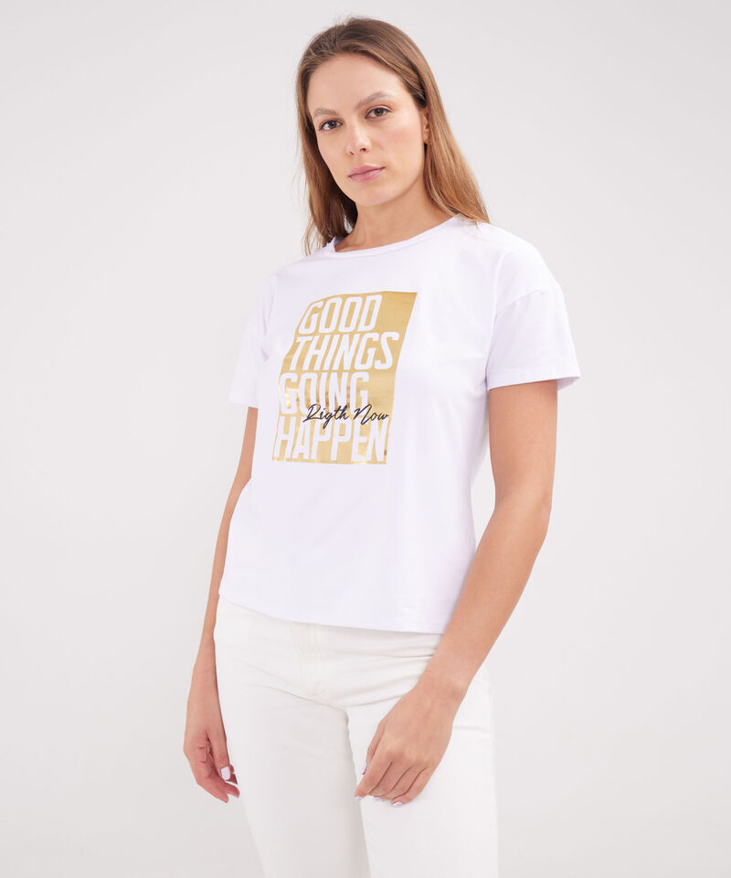 Camiseta Manga Corta Corrida Con Screen En Frente