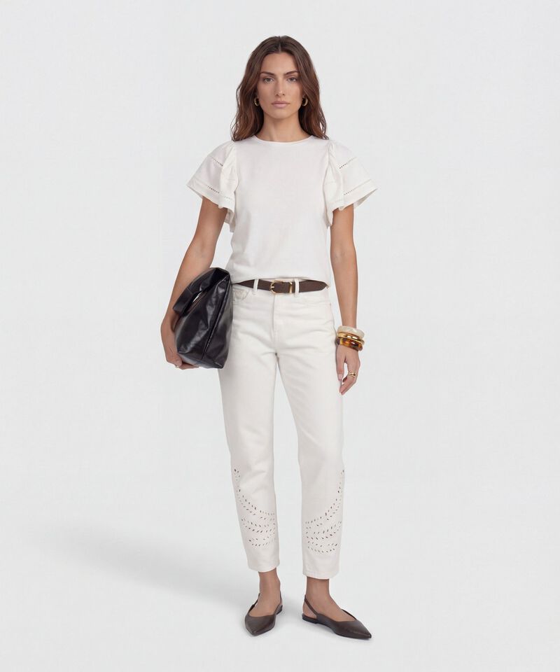 Camiseta con Mangas Mariposa para Mujer