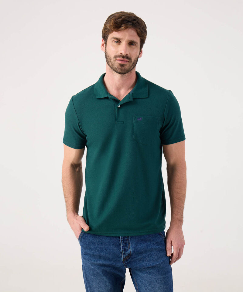 Polo Unicolor Con Bolsillo 