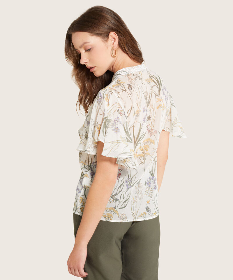 Blusa Manga Acampanada Estampada