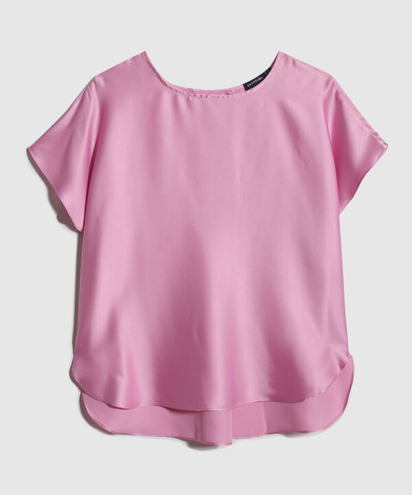 Blusa Unicolor Manga Corta