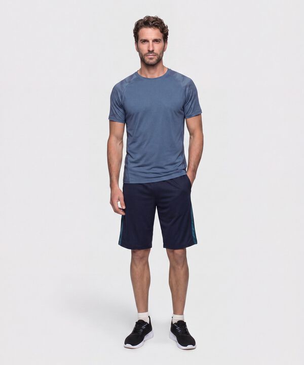 Camiseta Deportiva Con Detalle En Mangas 