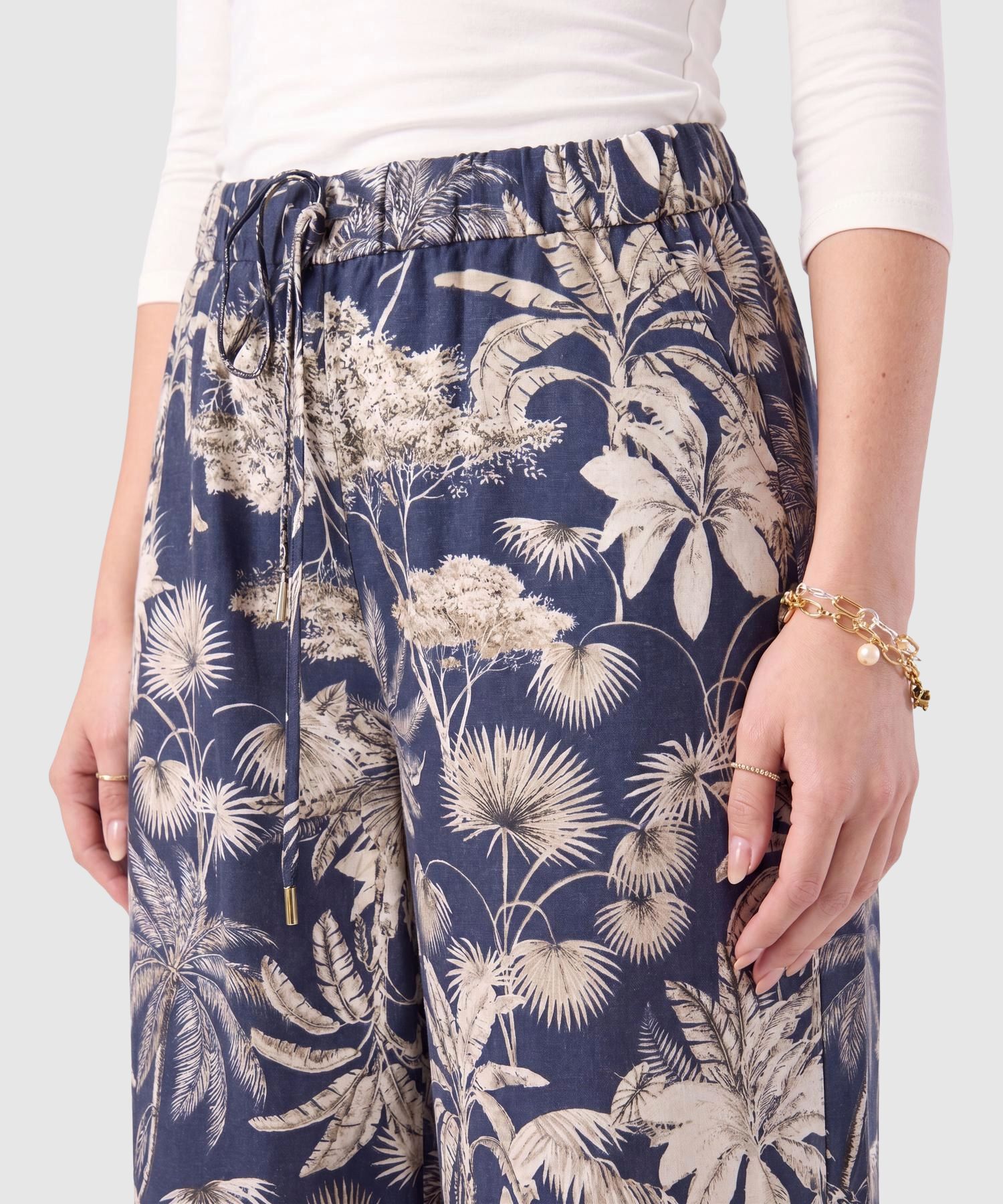 Pantal&oacute;n Amplio Con Cord&oacute;n Mujer