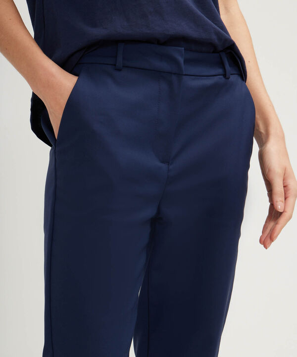 Pantalón Clasico Unicolor Bolsillo Diagonales