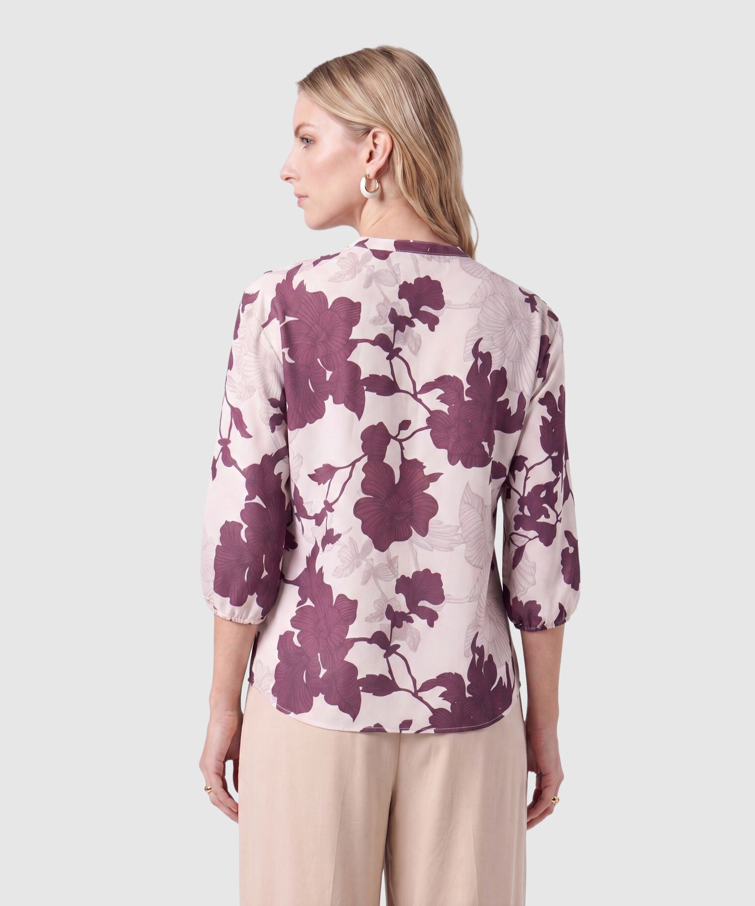 Blusa Estampada Con Cierre De Lazada Para Mujer